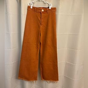 Zara Marine Straight Jeans - size 6 - orange - only worn a few times